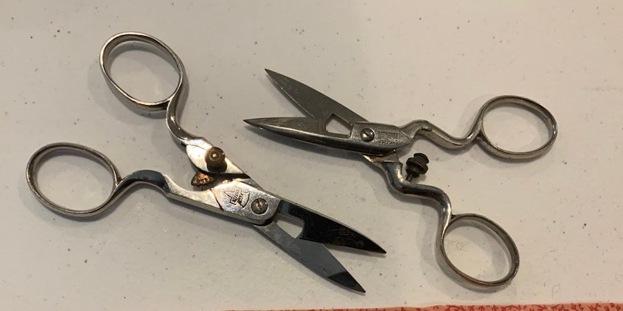 Antique Needlework Tools: Buttonhole Scissors Image