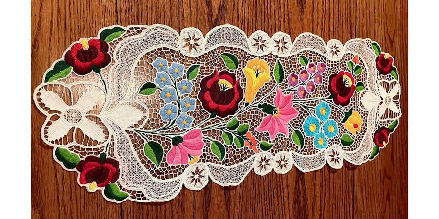 The Art of Handworked Hungarian Richelieu Lace Embroidery Image