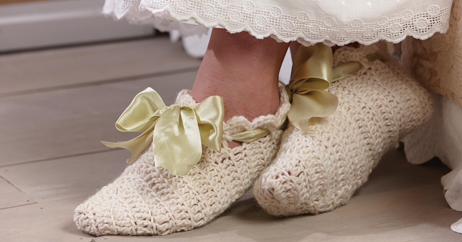 Ida McKinley’s Crocheted Slippers Primary Image
