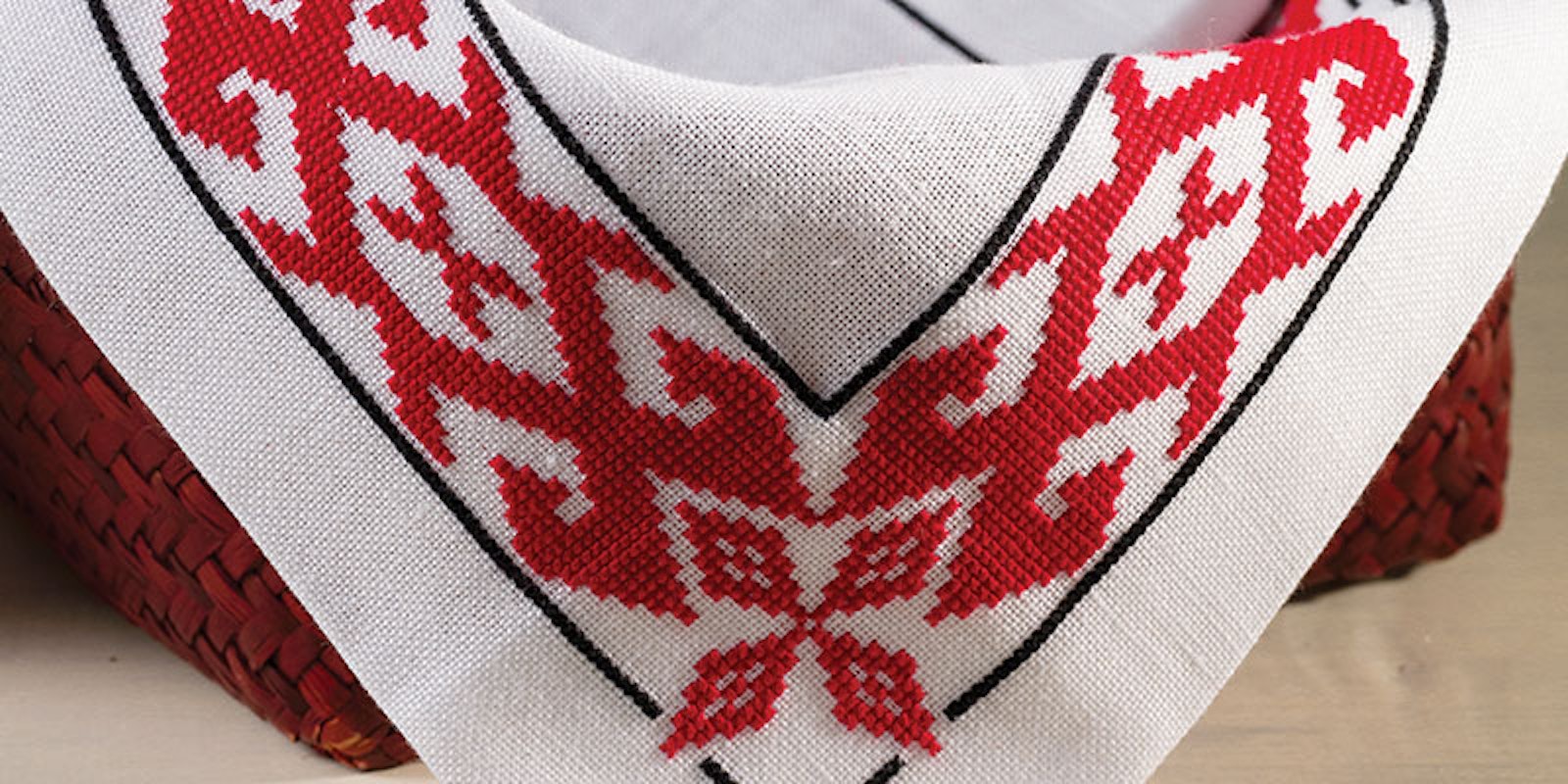 The Traditional Red Embroidery of the Slavic People Primary Image