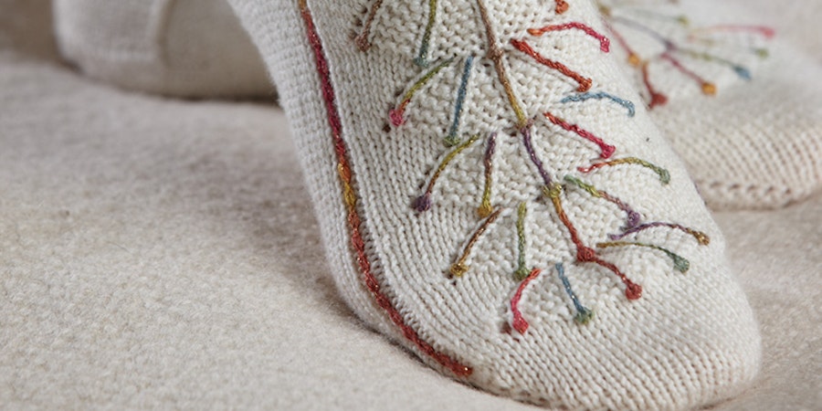 Fireworks Socks: Inspired by Traditional Knitting and Embroidery Image