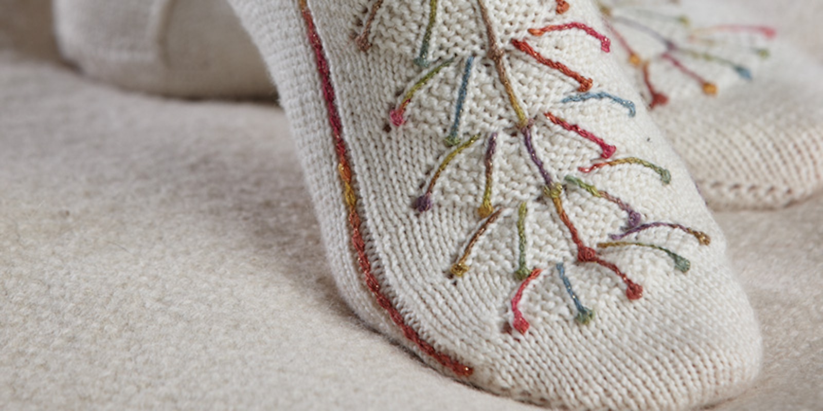 Fireworks Socks: Inspired by Traditional Knitting and Embroidery Primary Image