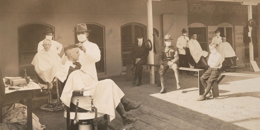 Protect Your Jaws from Septic Paws: Making Masks During the Spanish Flu Image