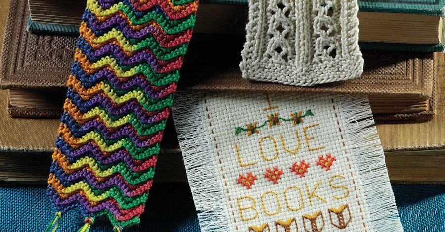 Three Bookmarks to Make: Knit, Stitch & Crochet Image