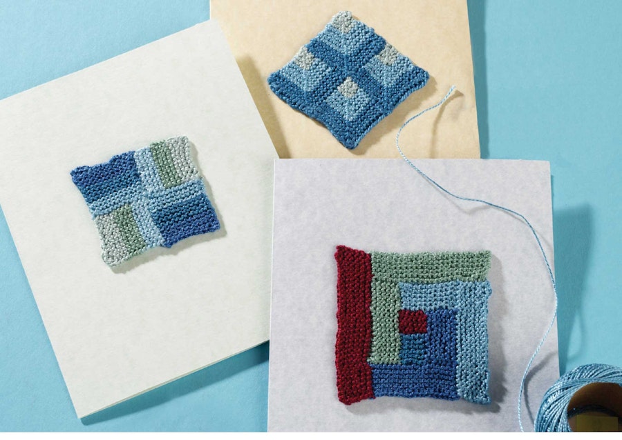 Knit 3 Quilt Blocks to Brighten Someone’s Day! Image
