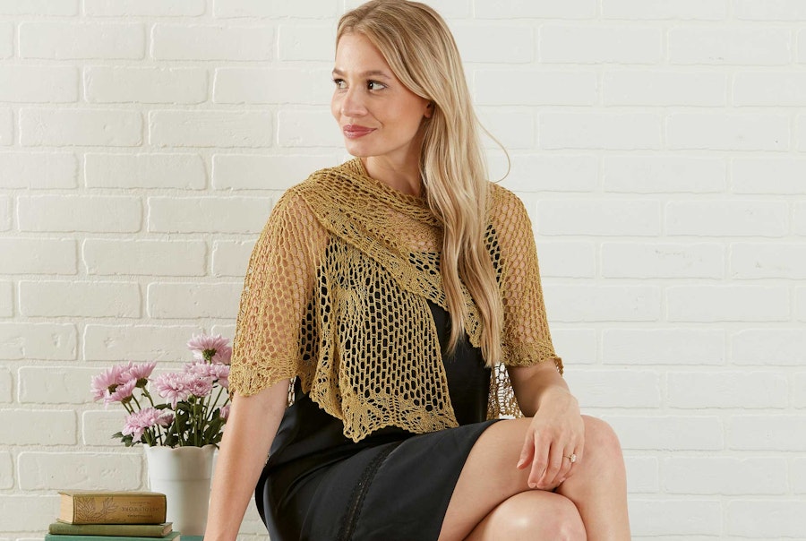 Golden Flower Shawl to Knit Image
