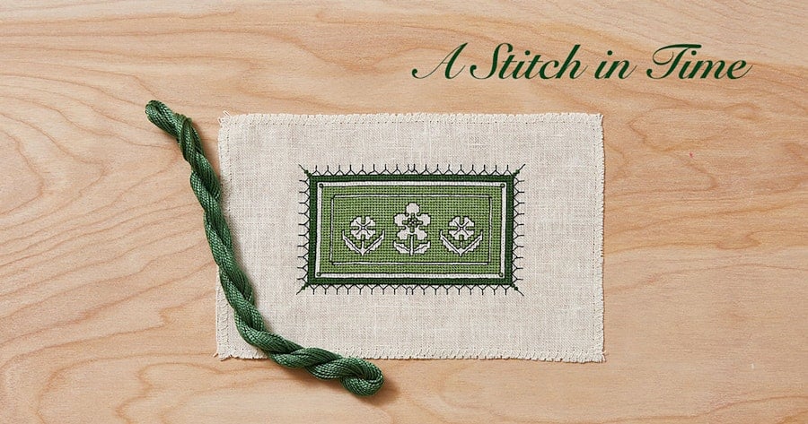 A Stitch in Time: Two-Sided Italian Cross-Stitch Image