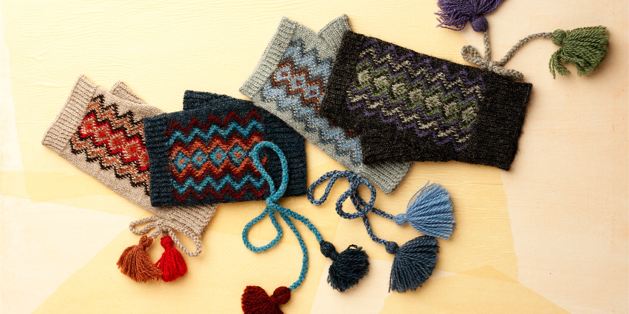 小物 UN3D. FABRIC MIX MITTENS , NECK WARMAR Fingerless Mitts for All Seasons | PieceWork