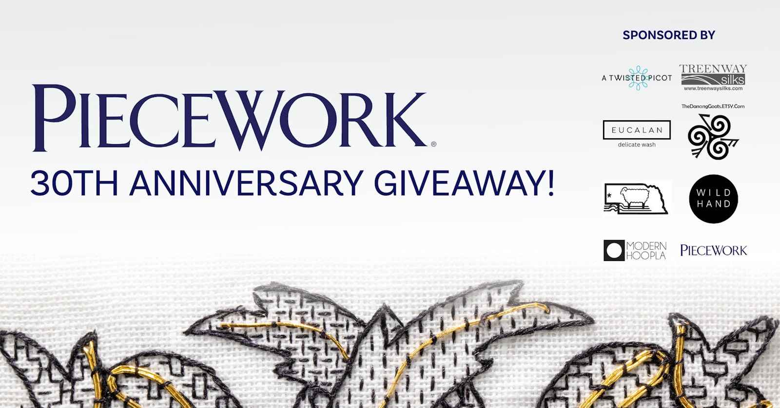 PieceWork’s 30th Anniversary Giveaway Primary Image
