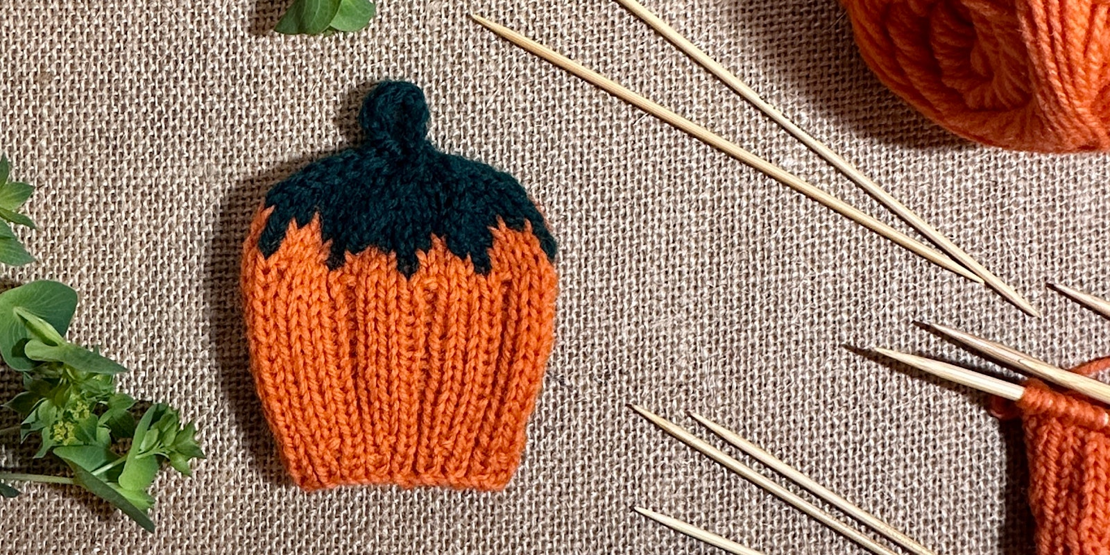 A Mini Pumpkin Hat to Knit Primary Image