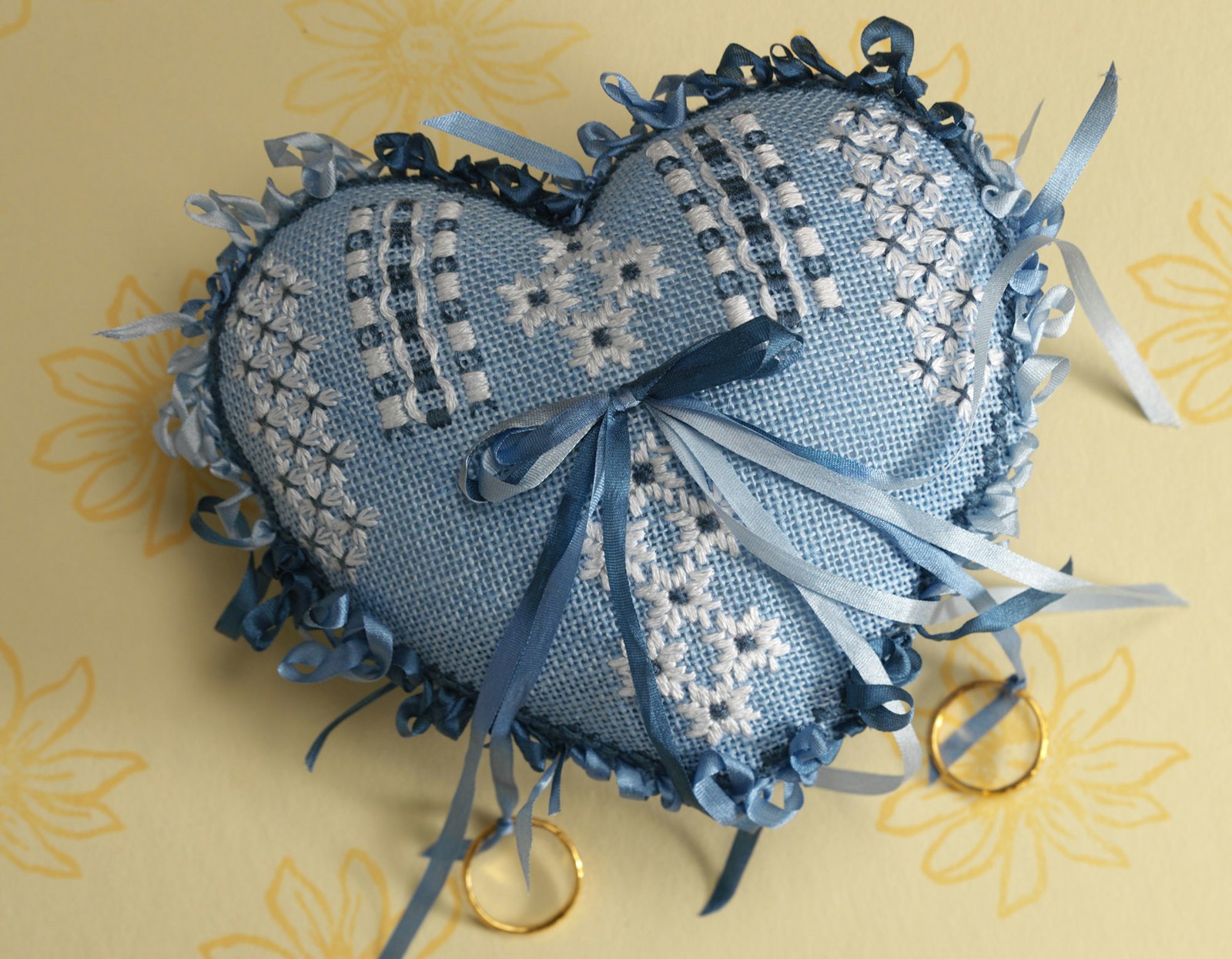 Counted-Thread Ring Bearer’s Pillow Primary Image