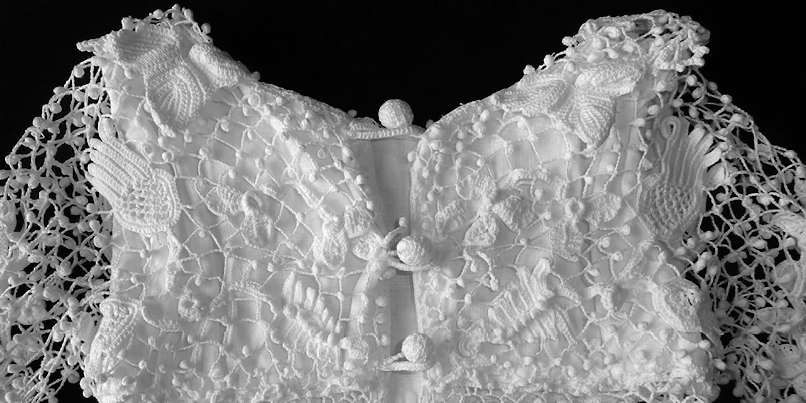 A Family Tradition: Clones Lace Christening Robe and Bonnet Primary Image