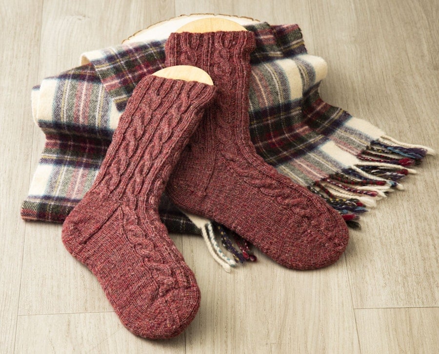 Knitting the Rockies: A Cozy Cabled Sock Pattern  Image